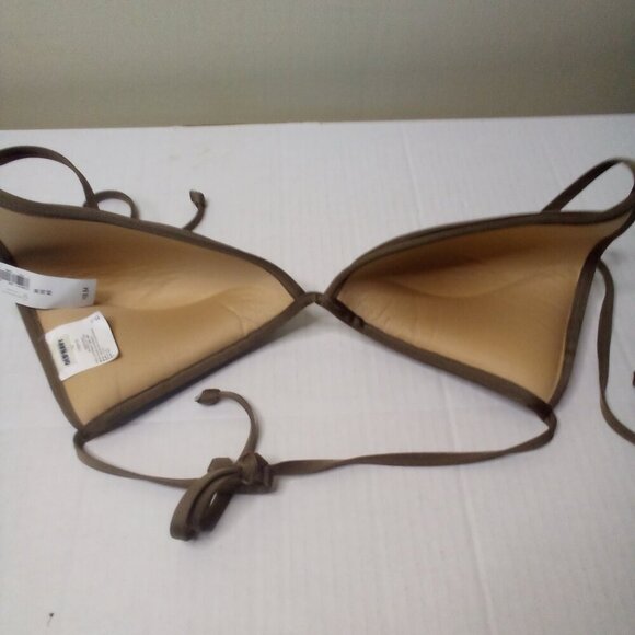 Old Navy Bikini Top Women XL Triangle Swim Padded Cups Brown - Picture 10 of 12